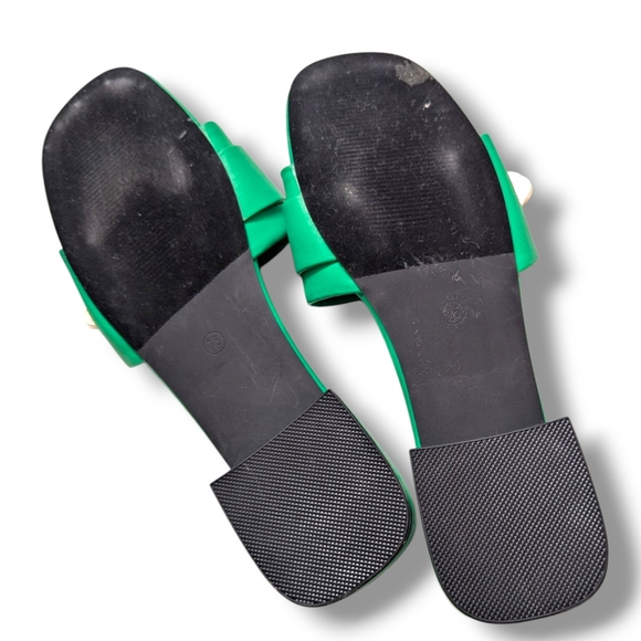 Madden Girl Women's Avaa Flat Sandal In Green Paris Sz. 7.5 - Picture 6 of 12